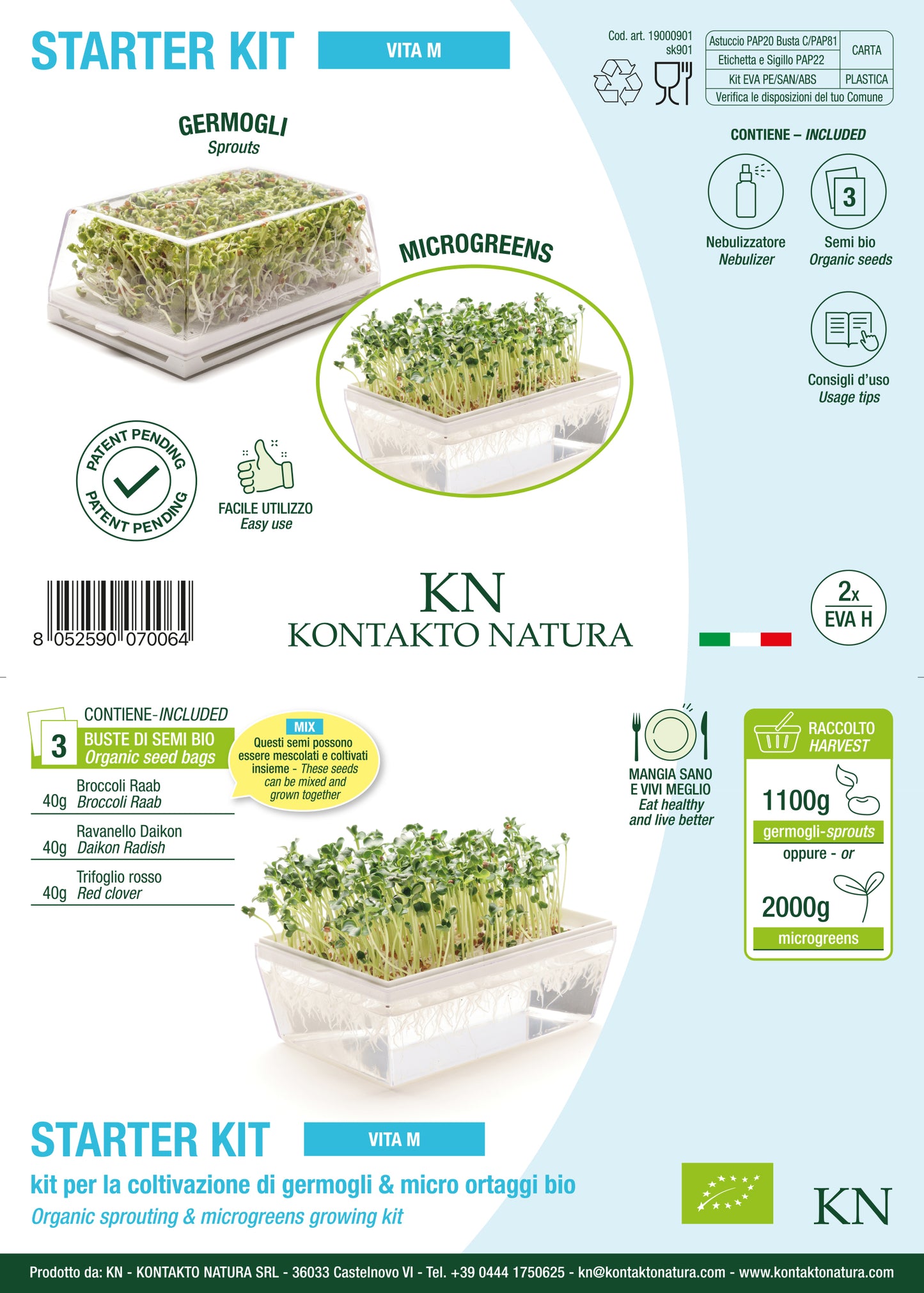 Starter kit germogli & microgreens - Vita M - sk901