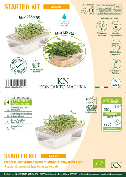 Starter kit baby leaves & microgreens - Asia Mix - sk904
